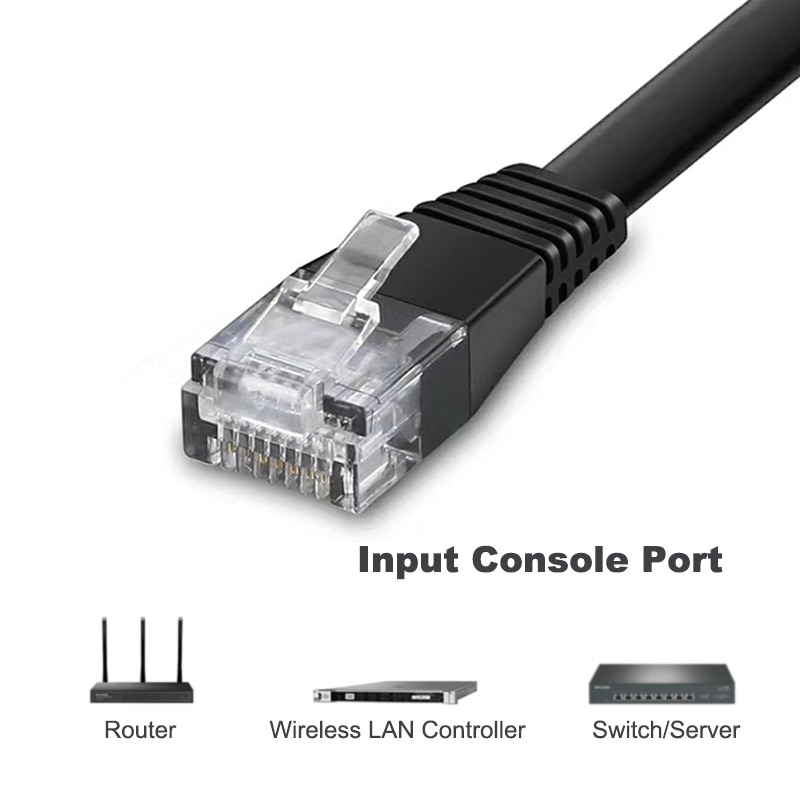 Jasoz USB to RJ45 Console Cable Serial Adapter For Cisco Router Computer USB RJ45 8P8C Converter USB Console Cable