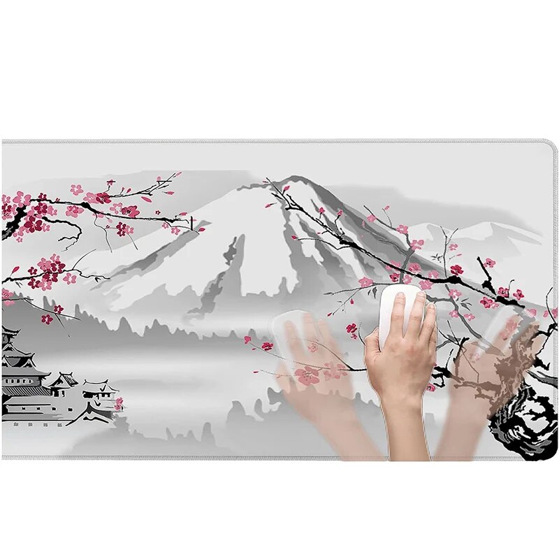 Alfombrilla de ratón Gaming XL Home HD Sakura japonesa flor de cerezo XXL teclado antideslizante alfombra de oficina alfombrilla de ratón para ordenador portátil