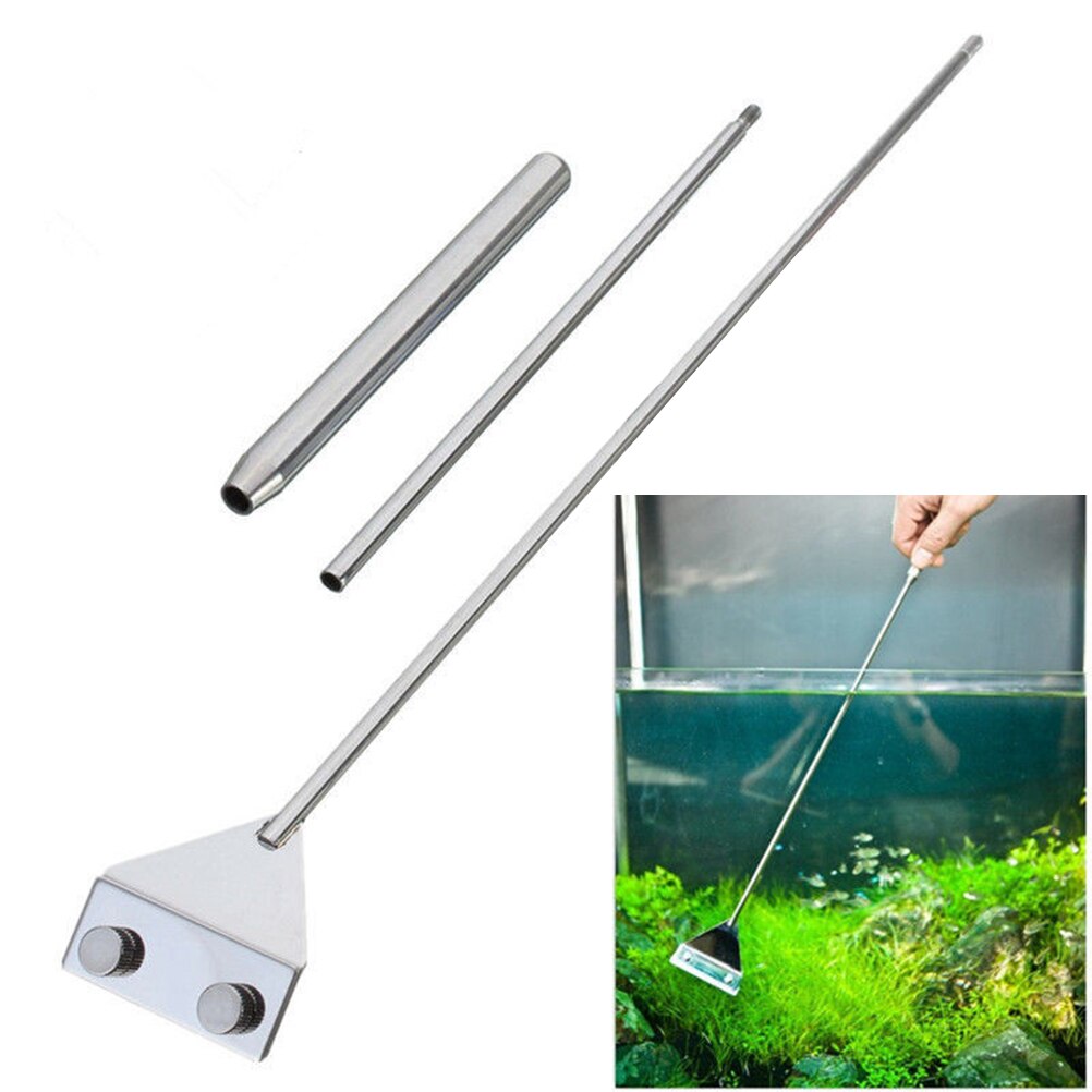 24 CM Stainless Steel Wave Scissors Aquarium Tank Aquatic Plant Tongs Scissors Tools for Fish Tank Plants: 1