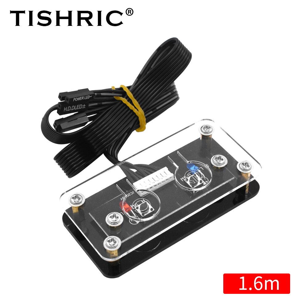 TISHRIC Power Button for PC Desktop External Power Switch/Restart Key PC Power Button 0.6M/1.6M Computer Case Key Button: PC Power Button 1.6M