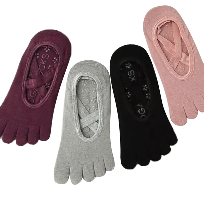 2 stück rutschfeste, atmungsaktive yoga-socken für ballett und pilates, geeignet für damen und herren