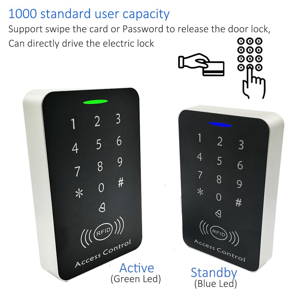 125khz RFID Proximity Card Access Control System RFID/EM Keypad Card Access Controller Door Opener Master Controller