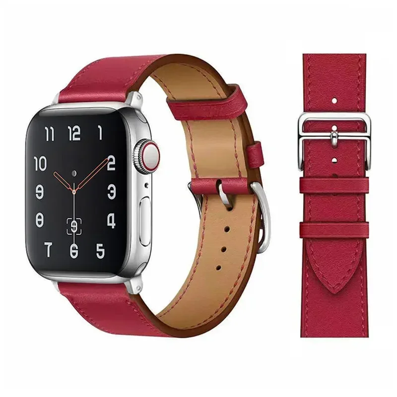 Leather straps For Apple watch band 46mm 44mm 45mm 41mm 42mm 38 40mm bracelet for iWatch ultra 2 49mm series 10 9 8 7 6 5 4 3 SE