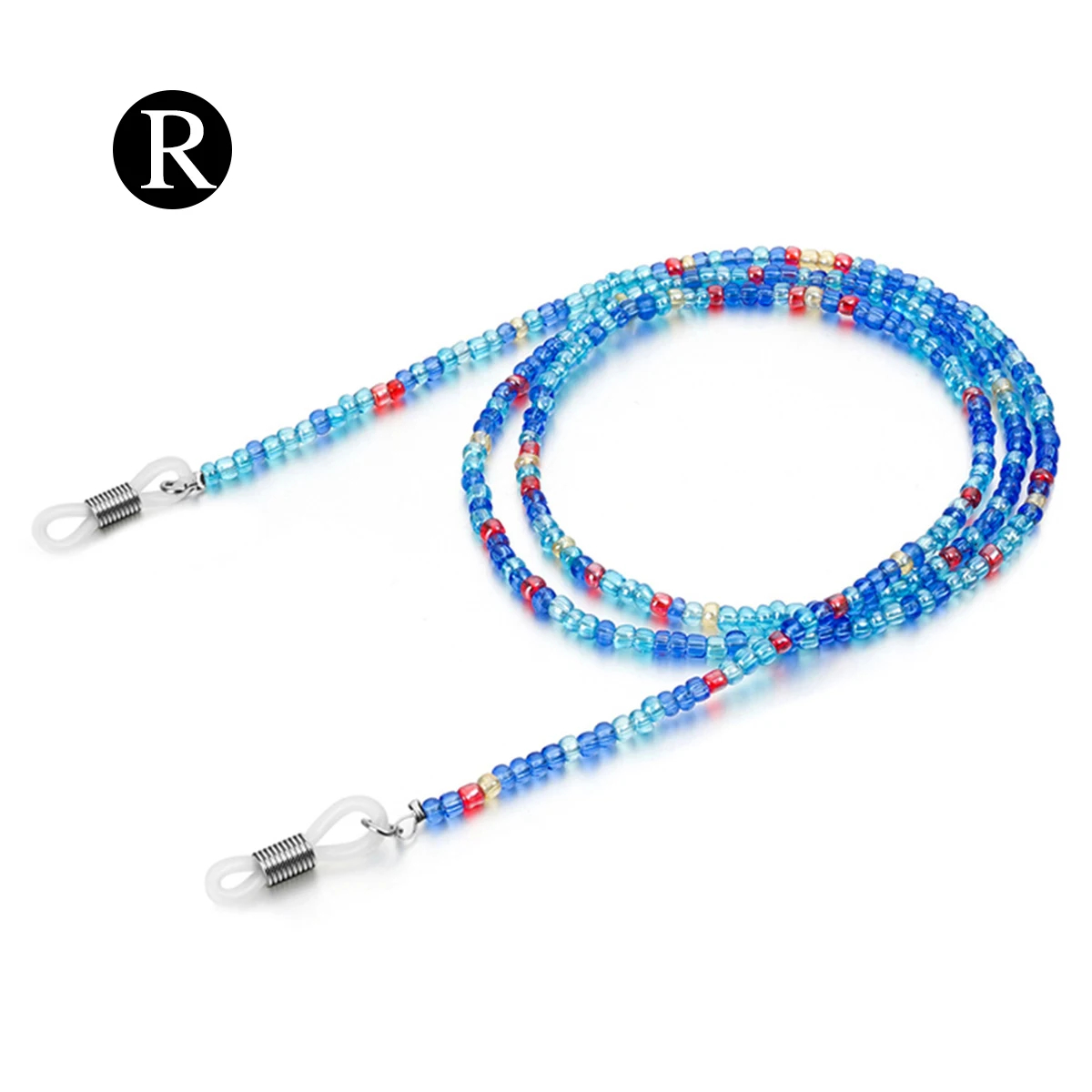 Chaînes de lunettes ornées de jolies perles colorées de supérieure pour femmes, sangles de support de lunettes, cordons de chaîne de lunettes: Bleu