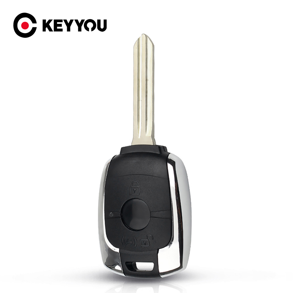KEYYOU For SsangYong 2 Buttons Remote Car Key Case Fob for SsangYong Actyon Kyron Rexton Korando Replacement Key