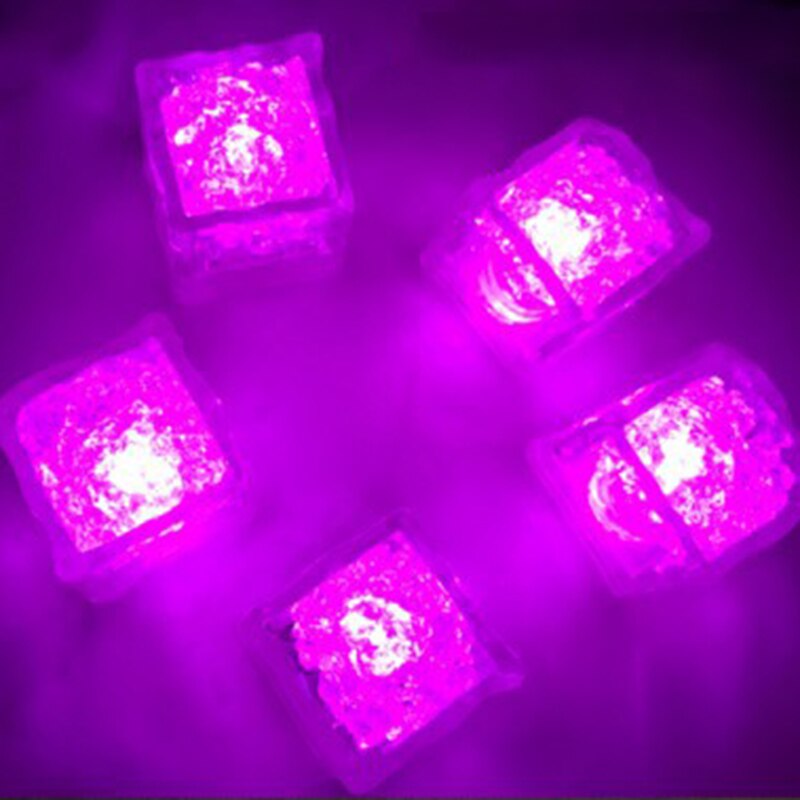 1/12pcs LED Ijsblokjes Gloeiende Partij Bal Flitslicht Lichtgevende Neon Wedding Festival Kerst Bar Wijnglas decoratie Benodigdheden: 1pc pink