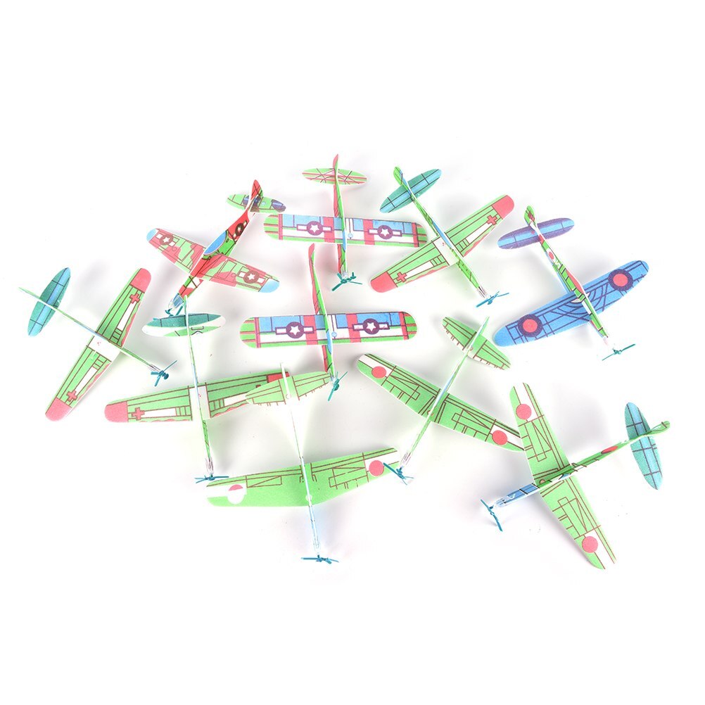 12-48cmThrowing Airplane Glider Plane Model Outdoor Kid Toys Aircraft Inertial EPP Airplane Made Of Foam Plastic Hand Launch: 19cm randomly 10pcs