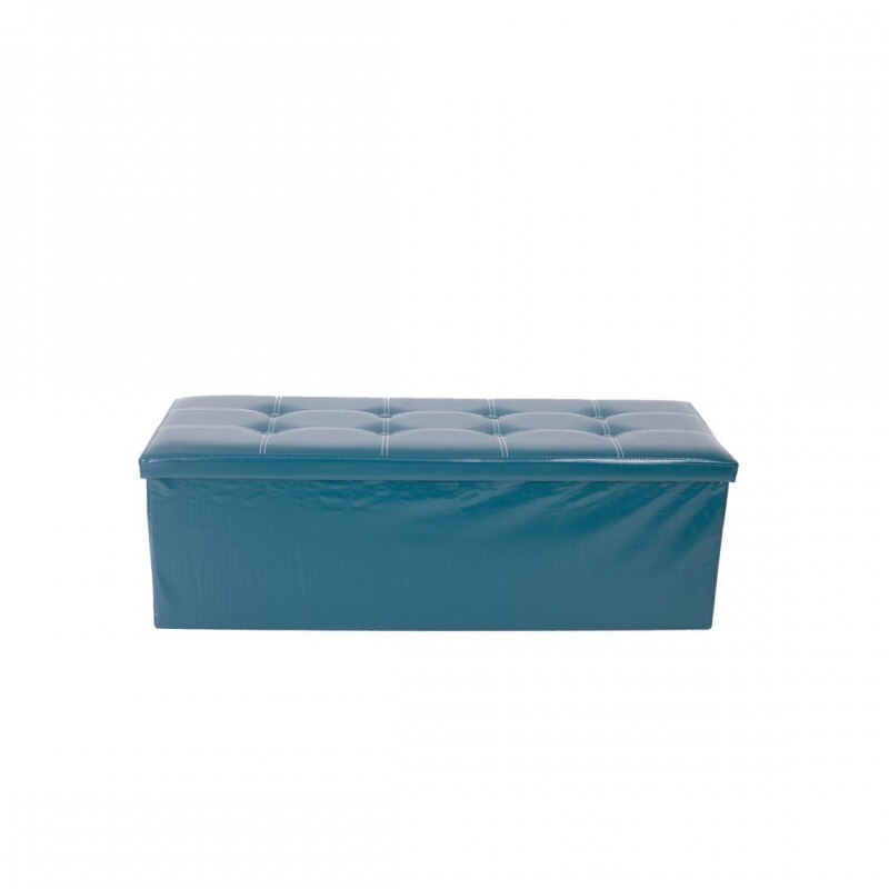 Mobili Rebecca Spielzeug Kasten Bank Lagerung Sitzkissen Grün Faux Leder 38x110x38