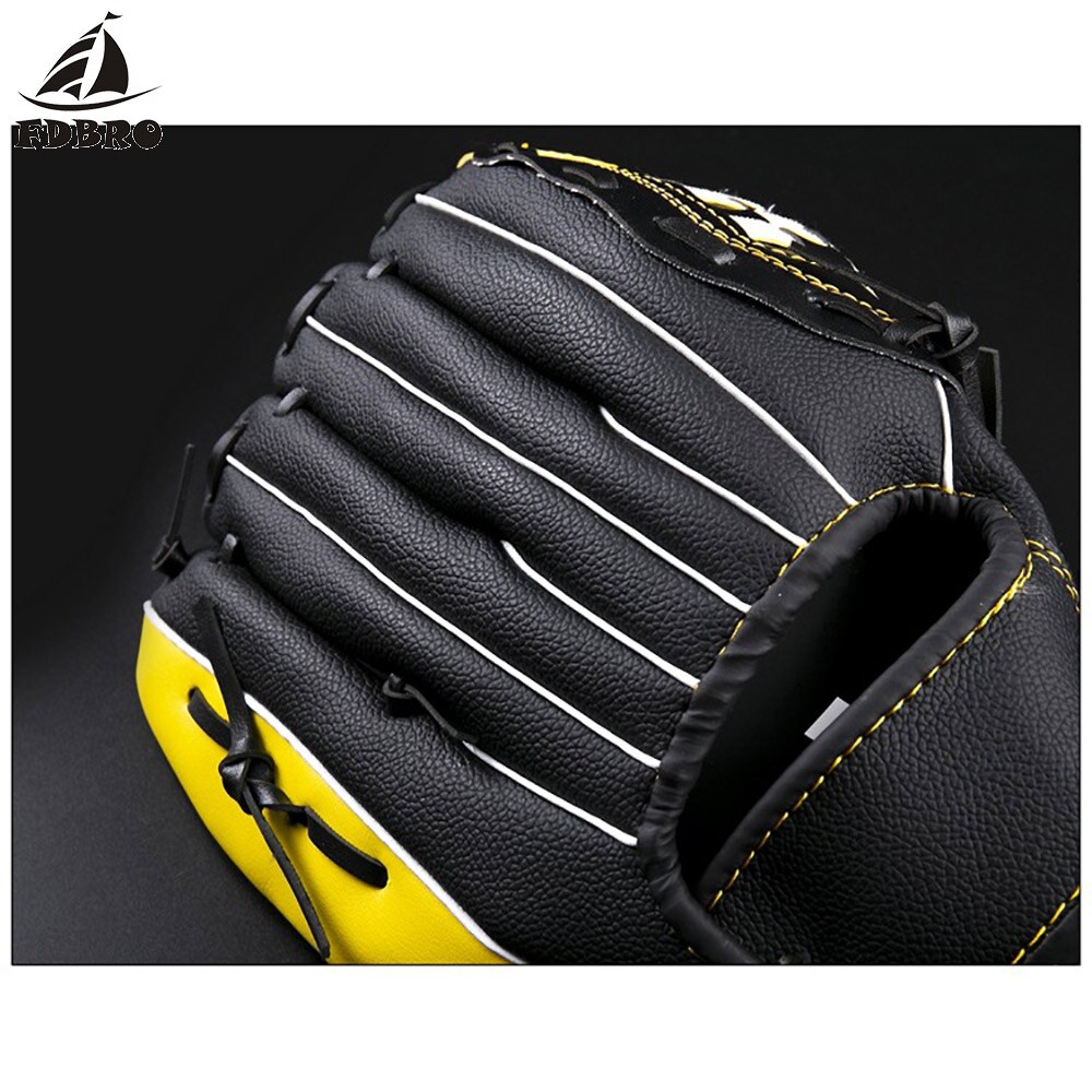 FDBRO 1 Piece Left Hand Baseball Glove PU Thickened Baseball Glove Children Youth Closed Basked Softball Gloves