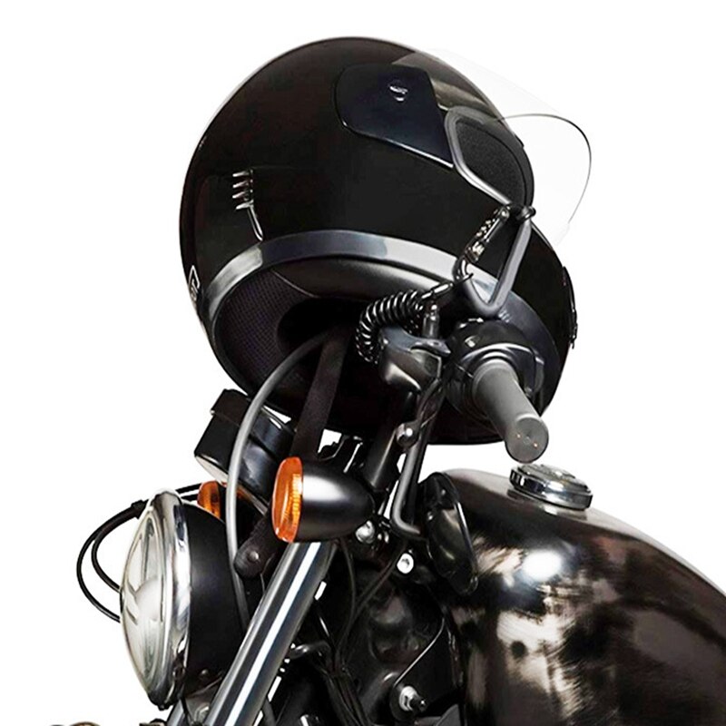 -hjelmlåsende karabinhage tyverisikring motorcykel motorcykel hjelmlås med nulstillelig kode pin fjeder kombination lås