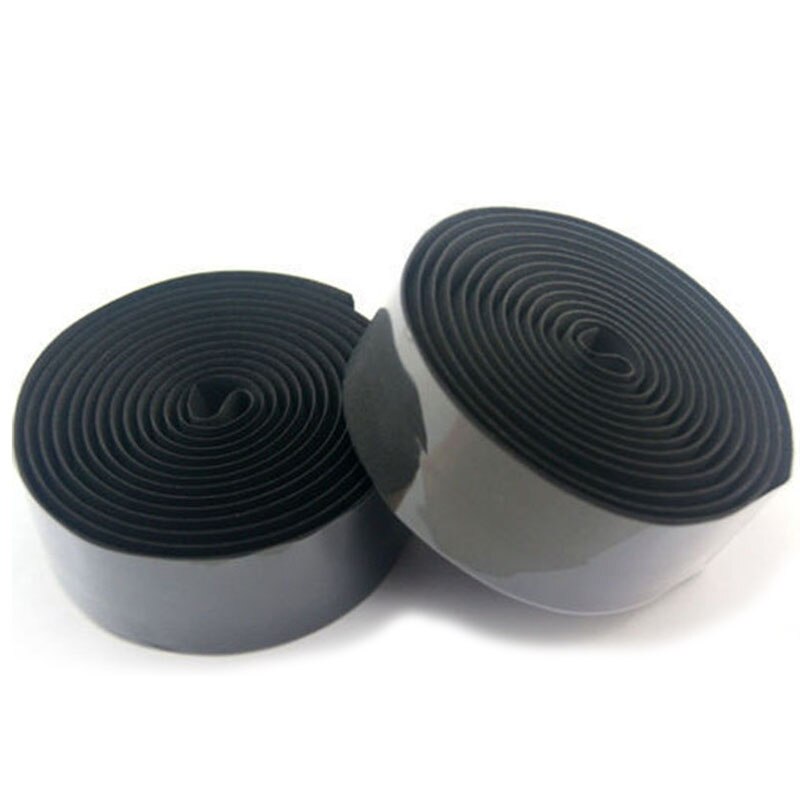 2 stk cykelstyr bælte cykel cykel styr tape wrap med 2 bar stik cykel cykel rem: Sort