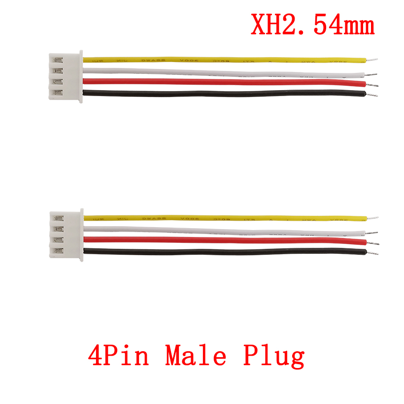 Conector JST Micro XH2.54 3 pines 4 pines conector de Cable paso 2,54mm 26AWG 20CM 3/4P adaptador de Cable de enchufe macho hembra: Lavanda / 5-9 Unids