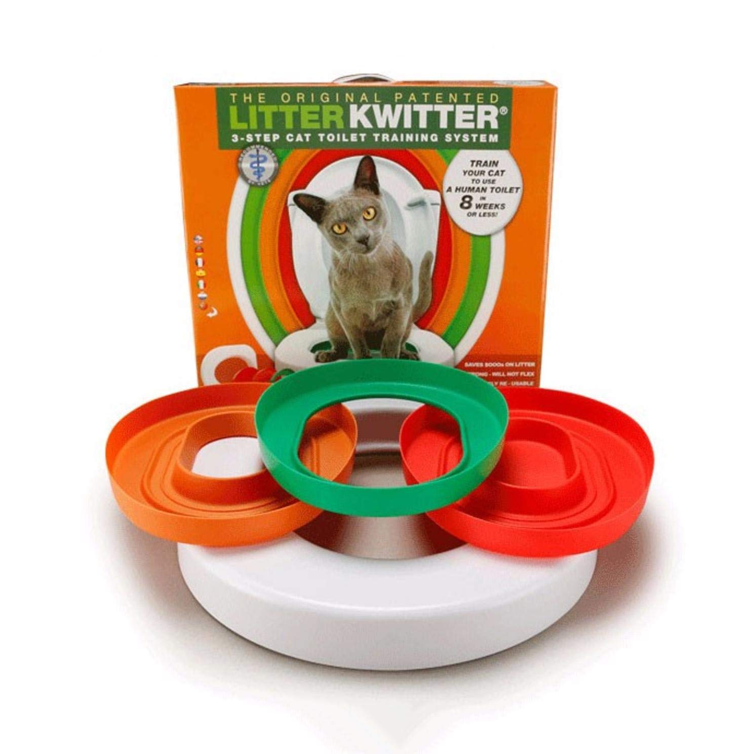 Katze Toilette Ausbildung Bausatz Haustier Wurf Kasten Tablett einstellen Katzenstreu matt Katzen Wc Trainer Wc Haustier Sauber Trainning werkzeug: Typ A