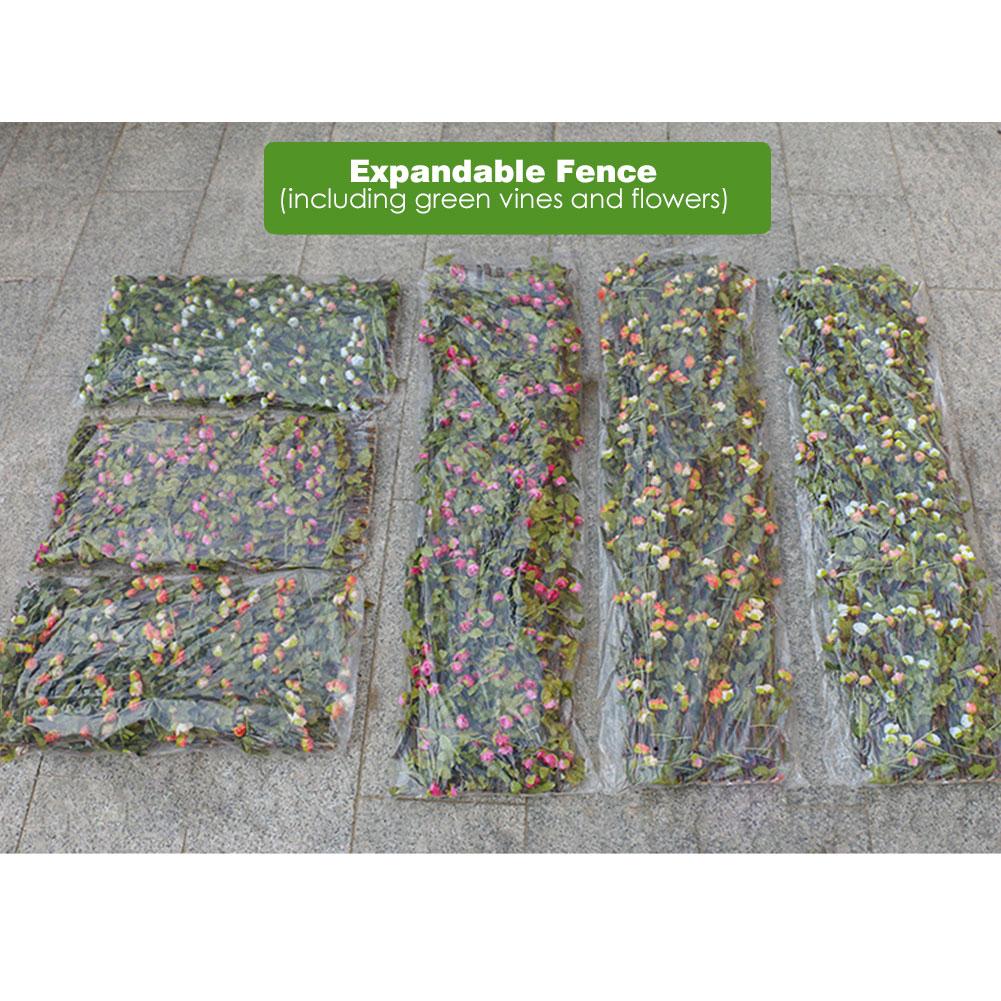 Expandable Faux Privacy Fence Expanding Trellis Fence Retractable Fence Artificial Garden Plant Fence