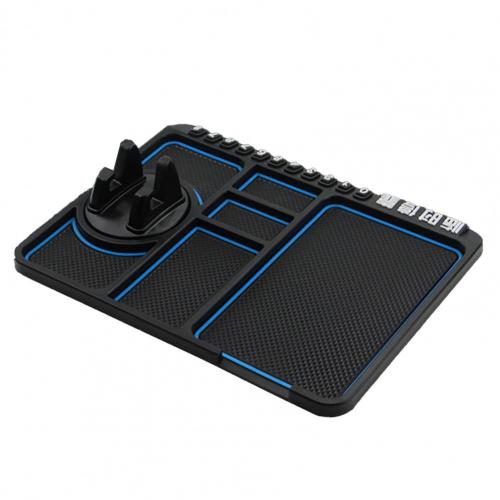 Auto Dashboard Telefoon Houder Anti-Slip Mat Telefoon Mount Anti-Slip Tijdelijke Parkeerkaart Antislip Mat voor Auto: Blauw