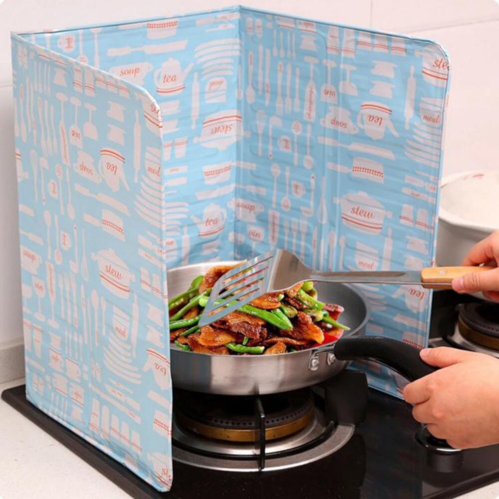 Kitchen Cooker Board Deflector Insulation Board Aluminum Heat Insulation Cooking Prevents Grease Splashing Easy To Clean