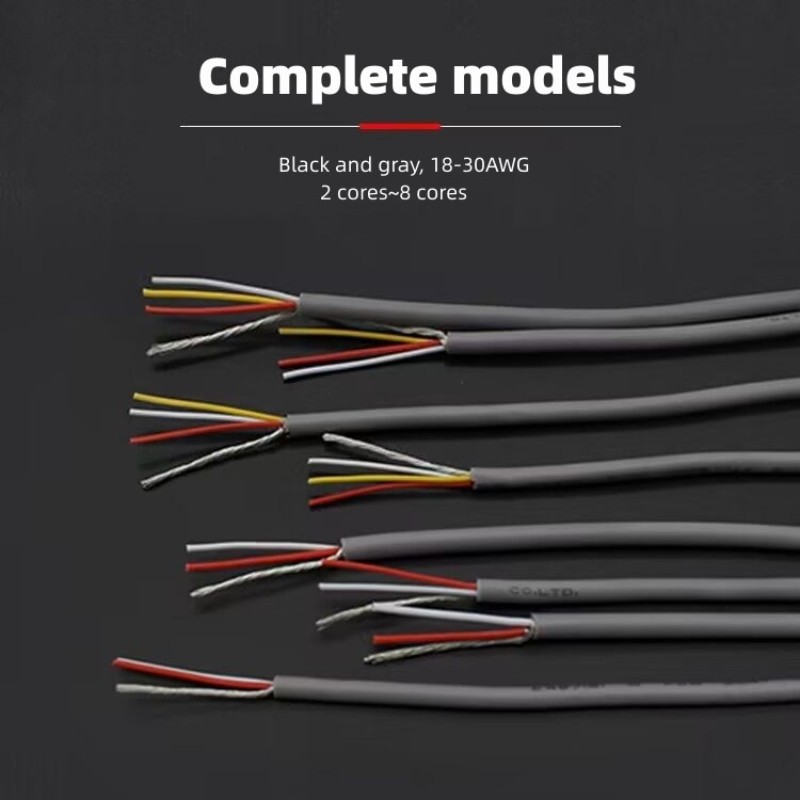 1m 18 20 22 24 26 28 30 awg  ul2547 -signaalisuojattu kaapeli 2 3 4 5 -johtiminen pvc-eristetty vahvistin audiokuparijohto ohjauslinja
