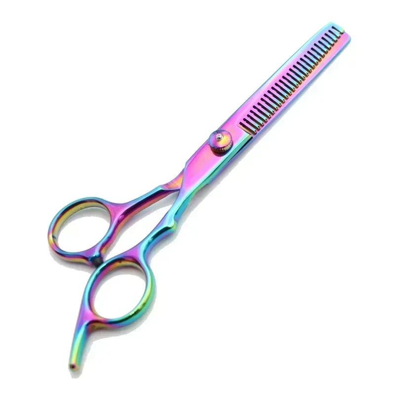 Frisørsaks barbertilbehør hårudtynding metalsaks tandsaks stylingværktøj klippesaks: Lyserød