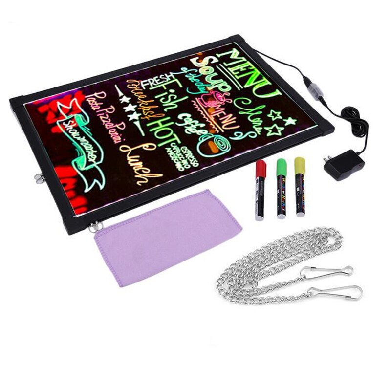 Pizarra fluorescente Led con pantalla para publicidad, pizarra para escribir, tablero fluorescente para escribir, juguete educativo