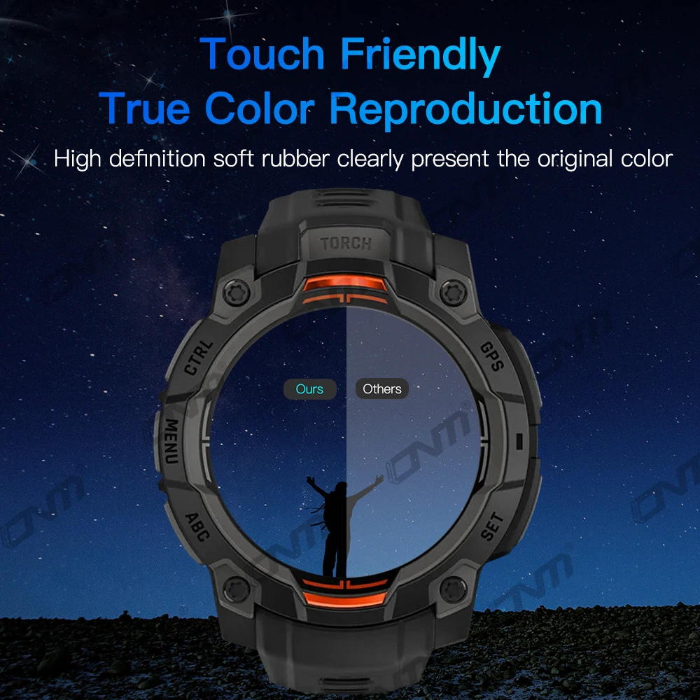 Protetor de tela para garmin instinto 3 amoled & solar 50mm 45mm hd anti-risco cobertura completa película protetora acessórios
