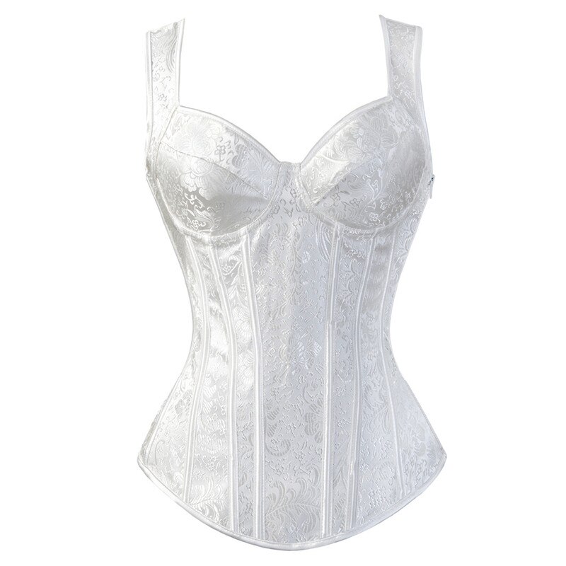 Dame retro steampunk korset vest sexet gotisk overbust korset top stropper snøre lynlås side korsetter og bustiers plus #39 .