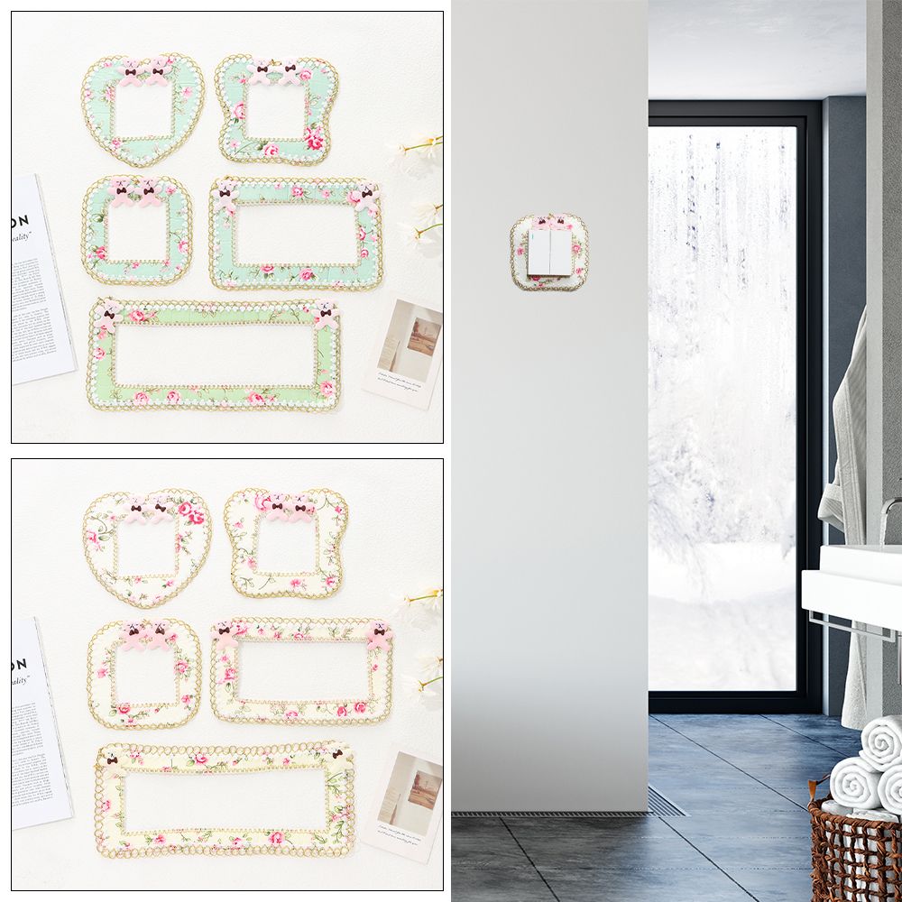 Lace Modern Home Decor Light Socket Decoration Switch Wall Stickers Switch Protective Cover Switch Socket Sticker