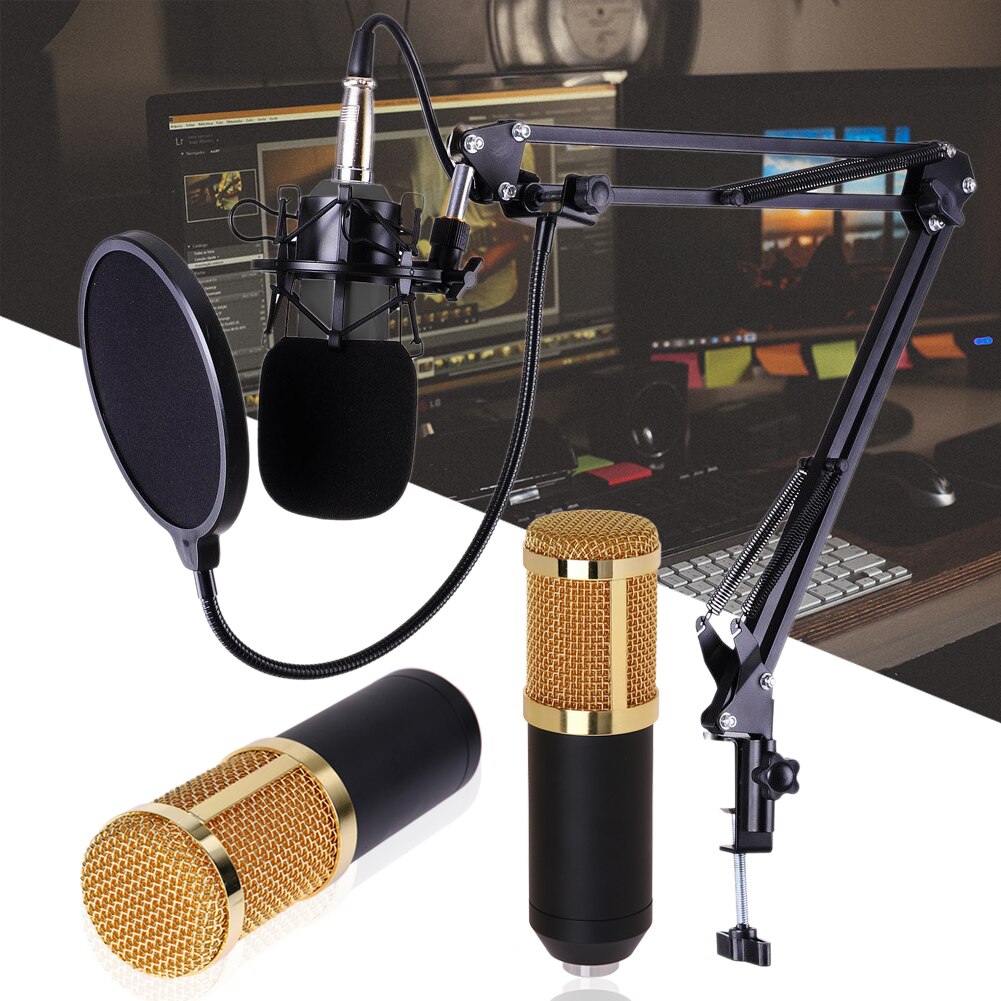 Studio Broadcasting Recording Condenser Microphone Adjustable Recording Microphone Suspension Scissor Arm Stand