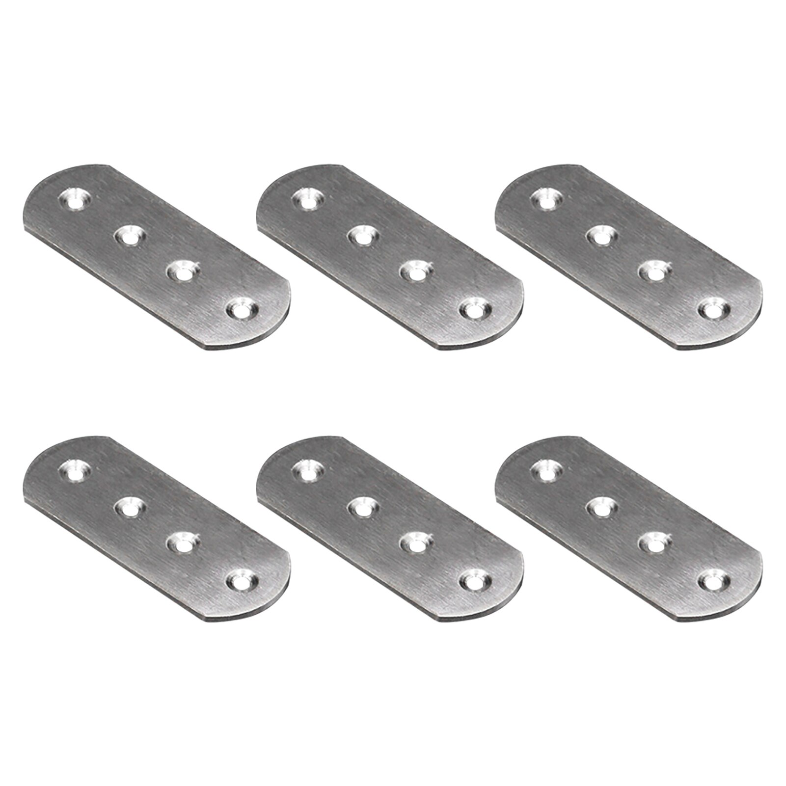 6pcs Repair Brace Plate Flat Straight Stainless Steel Widen Fixing Thicken Cabinet Hardware Joining Accessories Corner Bracket