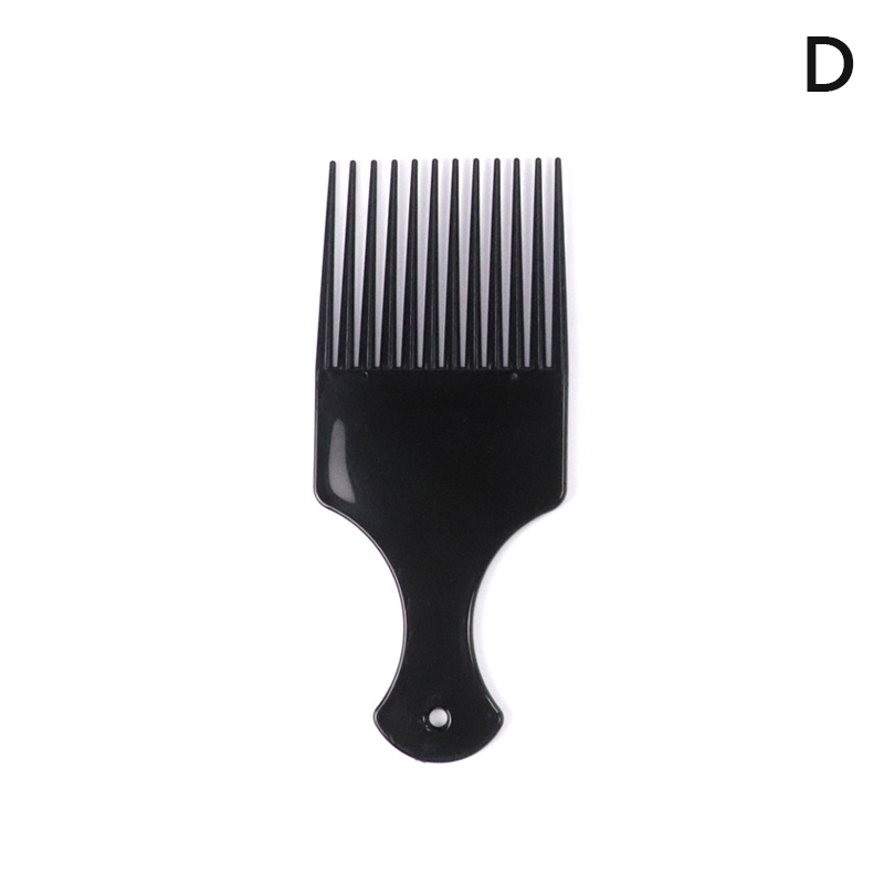 Peine para recoger el cabello, cepillo de dientes anchos, tenedor, cepillo para el cabello, peines de plástico para herramientas de peinado de cabello Afro rizado para mujeres y hombres: Gris