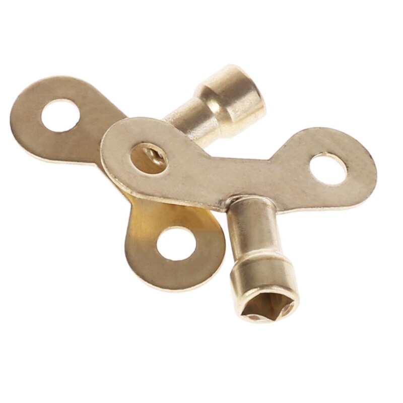 Llave de latón cuadrada para radiador, llave de purga para fontanería, llave de agua sólida para válvula de aire, herramienta de fontanería, núcleo de agujero de 6mm, 1 pieza