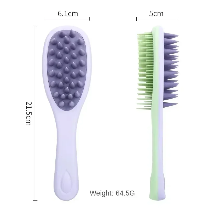 Silikon Shampoo Pinsel Kopfhaut Massage Pinsel Kopf Waschen Kamm zweiseitige Haar Massage Schlecht Pinsel Körper Wäscher Haar Zubehör