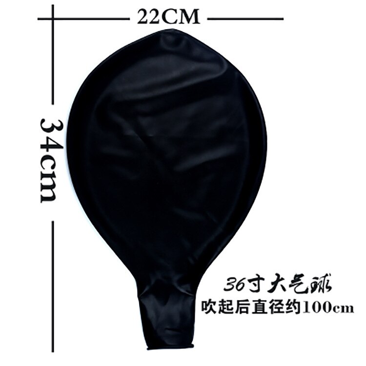 Extra large balloon 36 inch latex balloon lifted off the ground birthday wedding celebration wedding decoration balloon: 1pcs 36 inch black