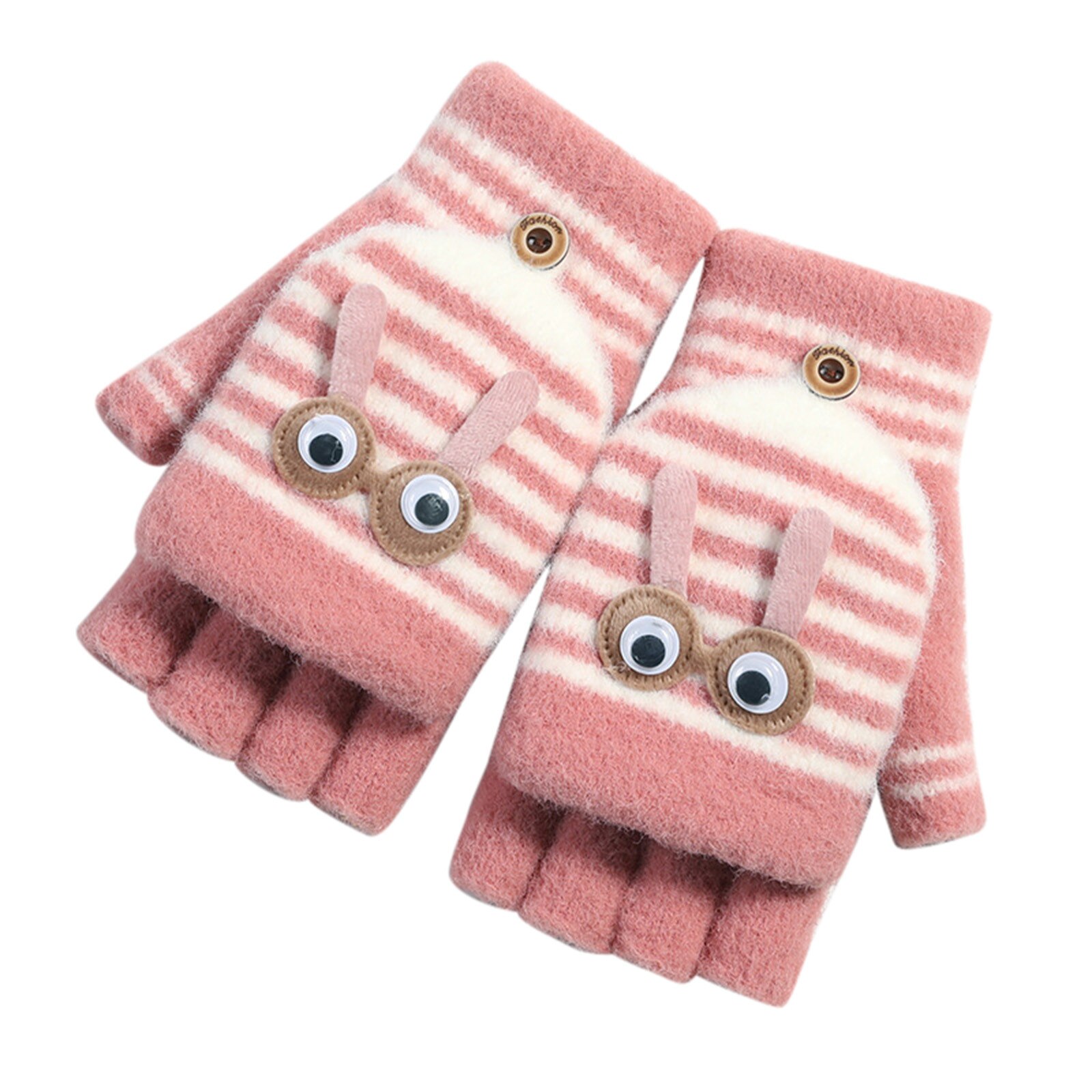 #30 freundlicher Nette Handschuhe Weiche Cabrio kippen oben Handschuhe freundlicher Baby Winter warm stricken Halbhand Fäustling Gants Hiver Gießen enfants: E