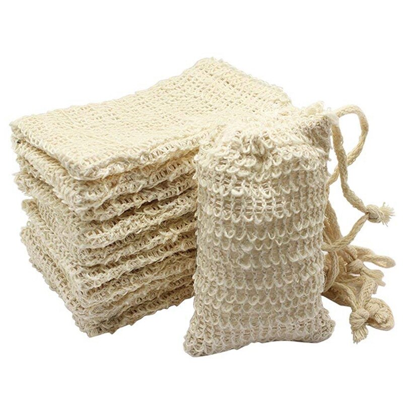 30 pakke naturlig sisal sæbe pose eksfolierende sæbe opbevaringspose holder: Default Title