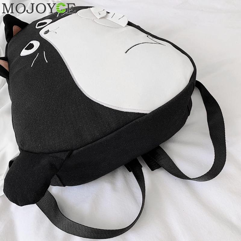 Drôle mignon chat imprimer voyage sacs à dos étudiant sac d'école femmes toile sac à dos haut-poignée sacs mochila feminina