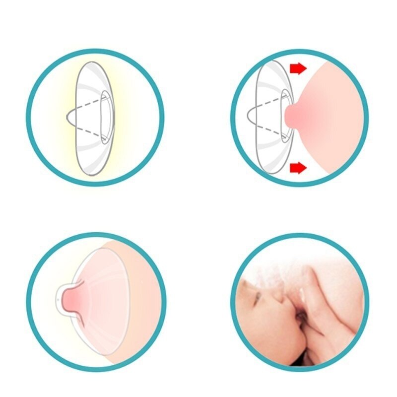 2Pcs Siliconen Tepel Protectors Moedermelk Voeden Moeders Tepel Schilden Bescherming Cover Borstvoeding Melk Extractor Tepel