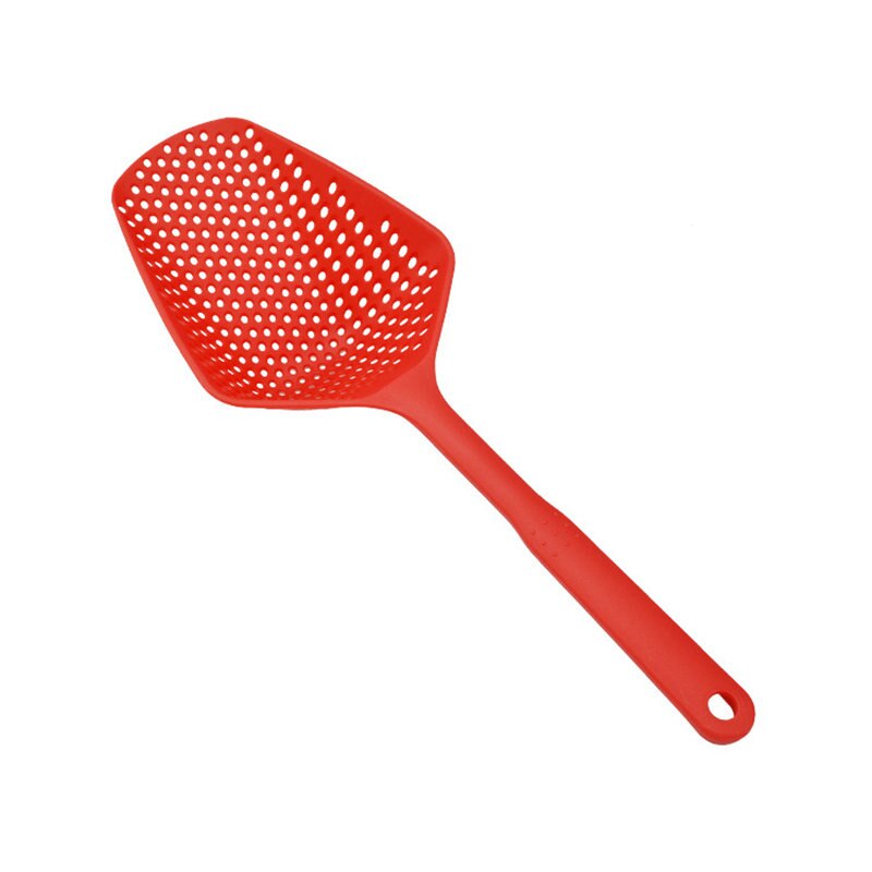 Küche Zubehör 1 stücke Keine-stick Ablauf Siebe Schaufel Siebe Gemüse Wasser Undicht Küche Kochen Werkzeuge Küche Gadgets: red