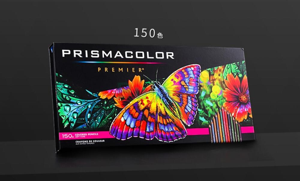 Prismacolor Premier – ensemble de crayons de couleur à l'huile, doux, 132mm, à gros noyau, pour artiste, 24 48 72 150 4.0