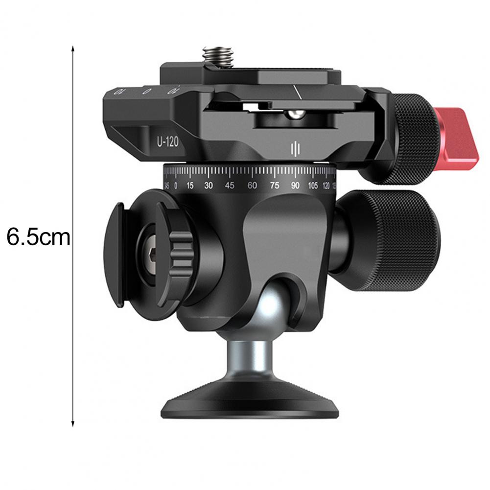 Ulanzi U-120 Tripod Head 360 Degree Rotating Anti-skid Inverted Tripod Gimbal for Camera Durable Inverted Head Aluminum Alloy