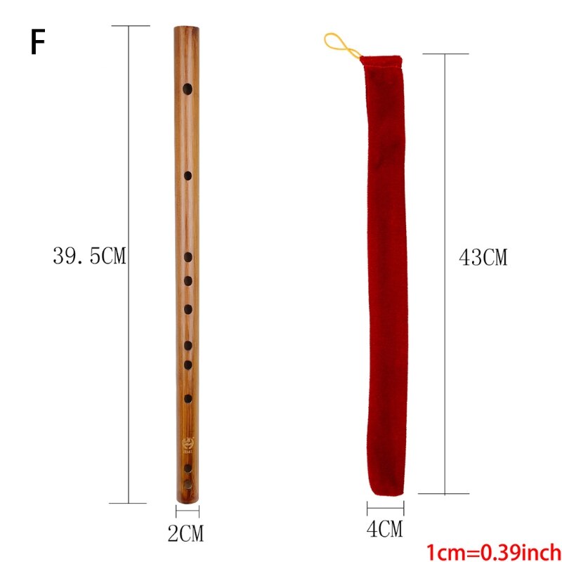 Bamboe Fluit Professionele Houtblazers Fluiten Muziekinstrumenten C D E F G Sleutel Chinese Dizi Transversale Flauta: F