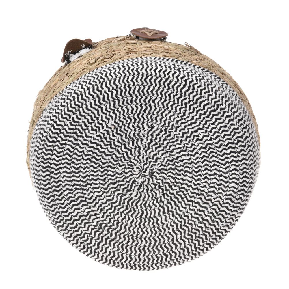 Foldable Storage Basket Natural Seagrass Rattan Straw Wicker Folding Flower Pot Baskets Garden Planter Laundry Supplier