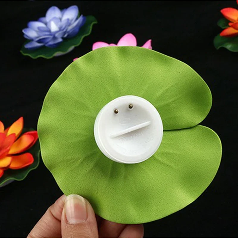 LED Lotus Nachtlampje Drijvende Watersensor Bloemlampen Tuin Aquarium Decor Feestelijke Feestaccessoires Wens Lotuslicht