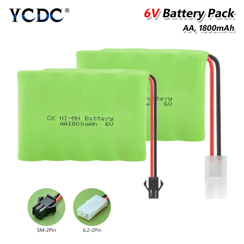 6V 1800mAh NI-MH AA Battery for RC Toy Electric toy security facilities electric toy AA battery 6v battery group L6.2/SM 2P PlUG
