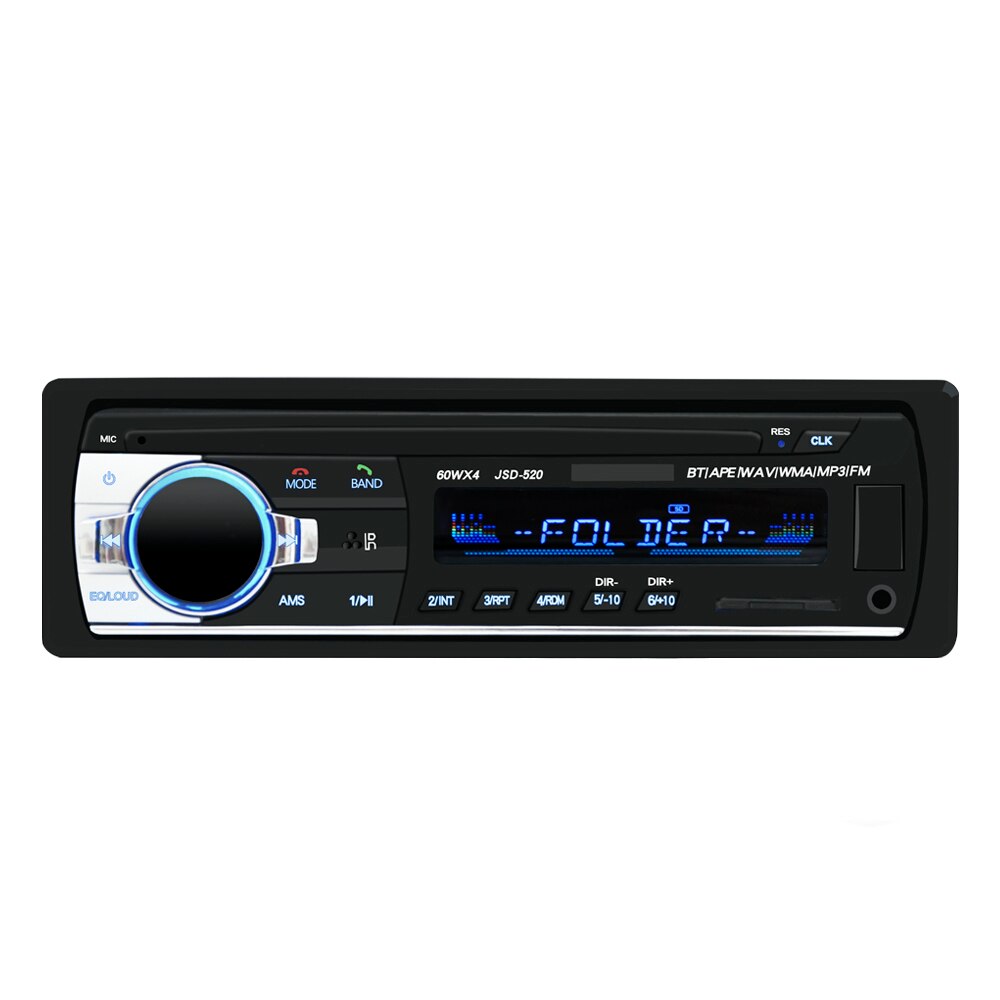 Voor Auto Radio 12V S Auto 1 Din Audio JSD520 Coche Bluetooth 2.5 &#39;&#39;Scherm Stereo Automotive Mp3 Fm usb Auto