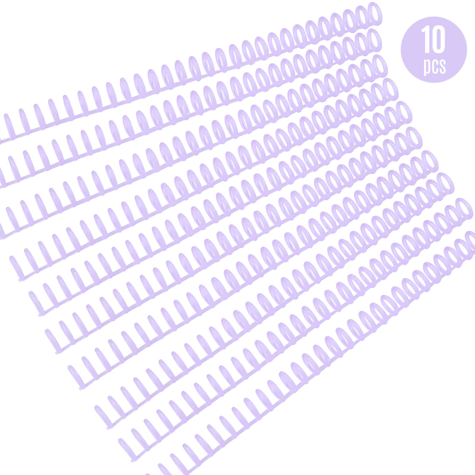 Kw-trio 10 stk plastik 30- hullers løse bladbindere ringbindende pigge kamme 85 ark kapacitet til diy papir notesbog album