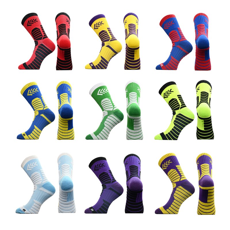 1 Pair Newest Compression Socks Thickened Towel Bottom Basketball Socks Middle calcetines Cycling Sports Socks