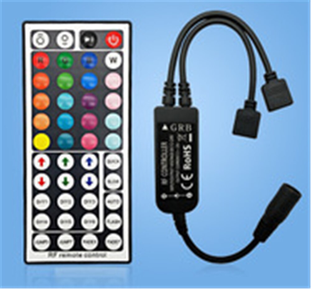 Led Controller 44 Keys LED IR RGB Controler box 1 to 2 Controller IR Remote Dimmer DC12V For RGB 3528 5050 LED Strip Lights