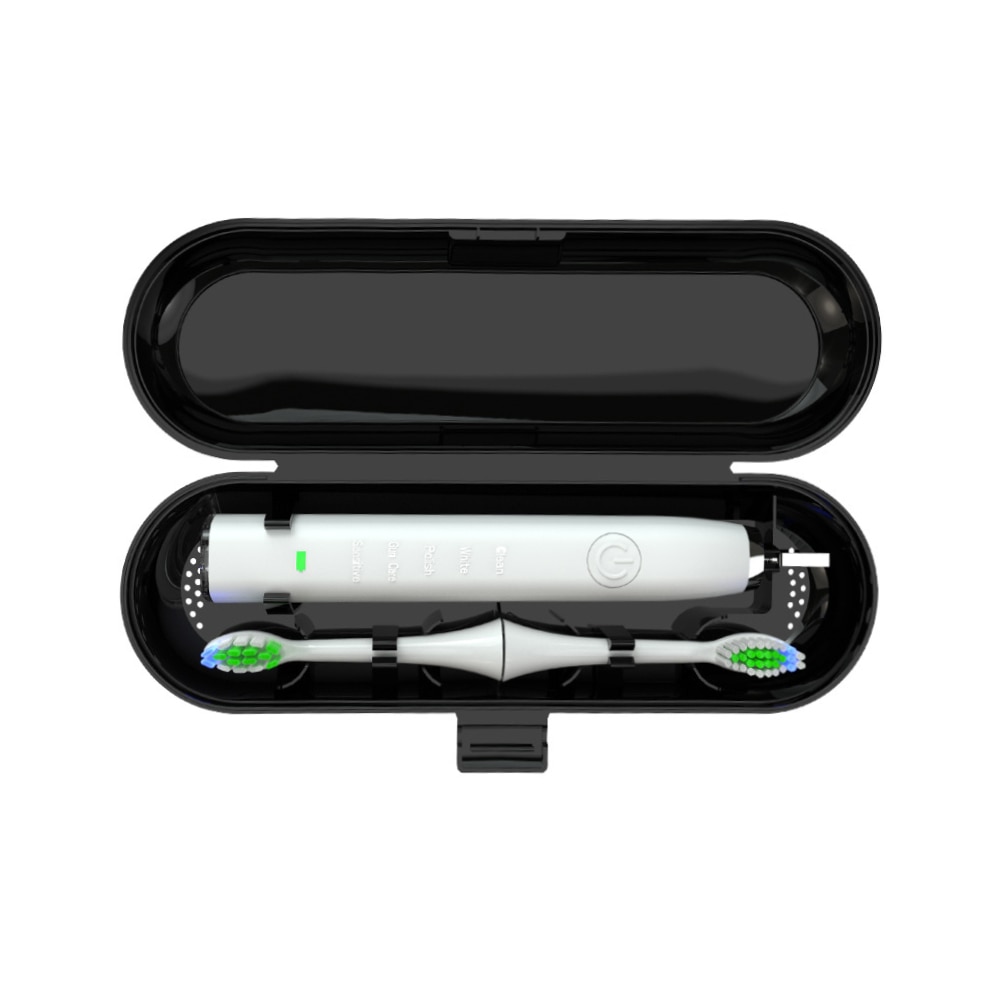 Universal elektrisk tandbørstetaske bærbare elektriske tandbørstehoveder opbevaringsboks til rejsetaske: Sort