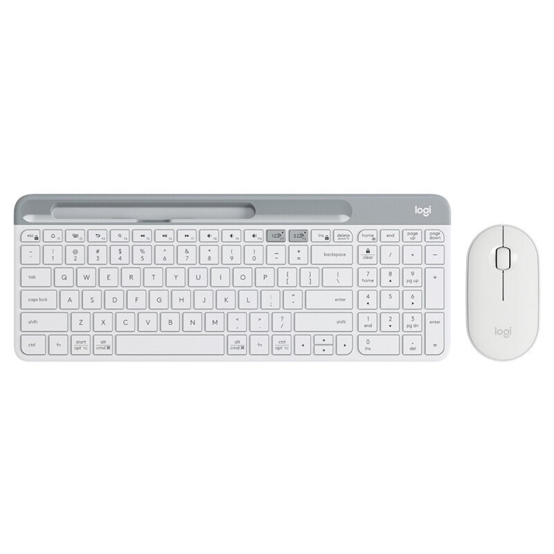 Logitech-teclado inalámbrico K580 Original, multidispositivo, 2,4G, Bluetooth, modo Dual unificador, portátil, para PC, tableta, teléfono
