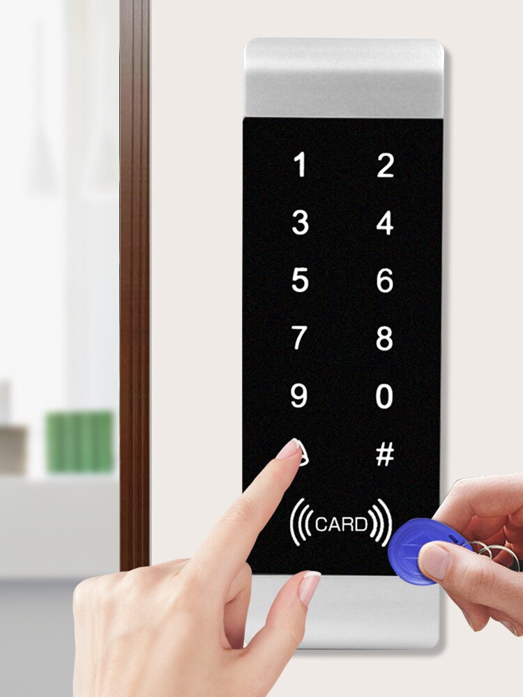 Standalone Access Control 125khz RFID Access Controler Narrow Size Smart Lock Door Frame Backlight Touch Keypad Door Lock Opene